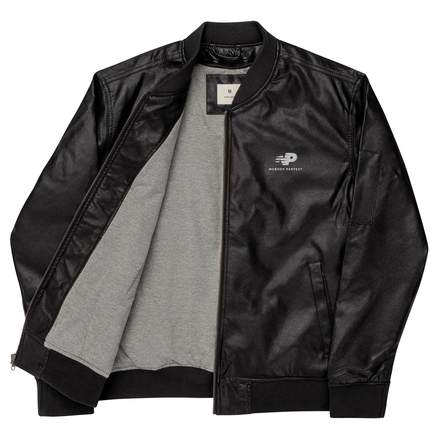 Jet Leather Bomber Jacket