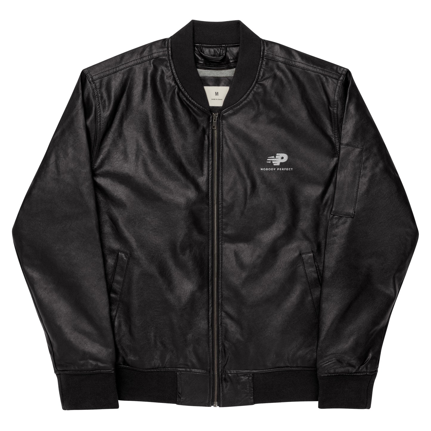 Jet Leather Bomber Jacket